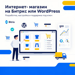 Интернет-магазин на Битрикс или WordPress (индивидуальный дизайн)